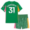 Manchester City Ederson M. 31 2025-26 Grønn - Barn Keeper Draktsett